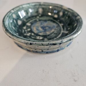 Handcrafted Ceramic Dish - Blue and Green
